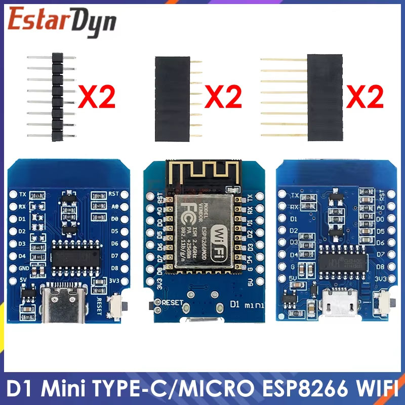 D1 Mini TYPE-C/MICRO ESP8266 E - огляд і ціна Nodemcuv2