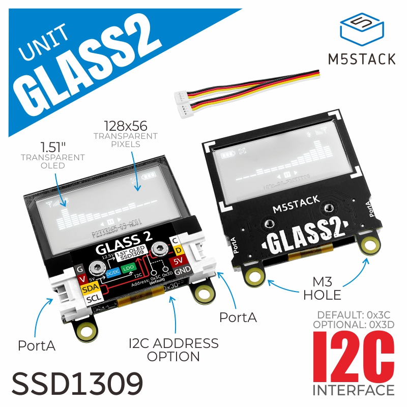 M5Stack Official Glass2 Unit w - огляд і ціна M5Stack Core2
