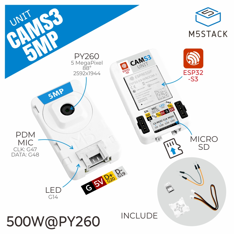 M5Stack Official Unit CamS3 Wi - огляд і ціна M5Stack Core2